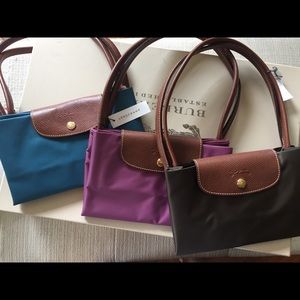 Longchamp Le Pliage Large Shoulder Tote (Purple)